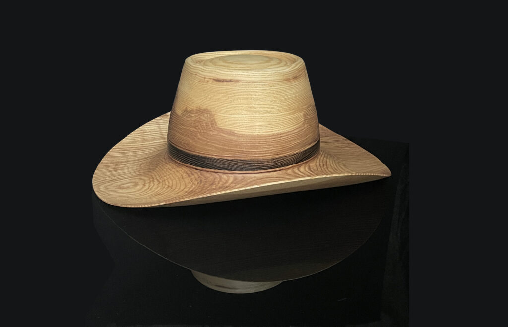 Chapeau de cowboy en bois, en frène